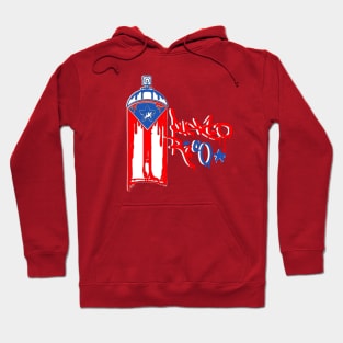 La Puerto spray paint flag of Puerto Rico Hoodie